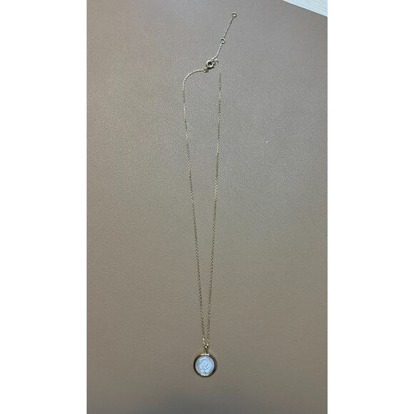 14K Gold Plated Sterling Silver Mother of Pearl Scorpio Zodiac Pendant Necklace - Picture 4 of 4